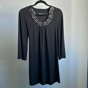 Apt 9 Long Sleeve Black Dress | Embellished Dress | Bohemian